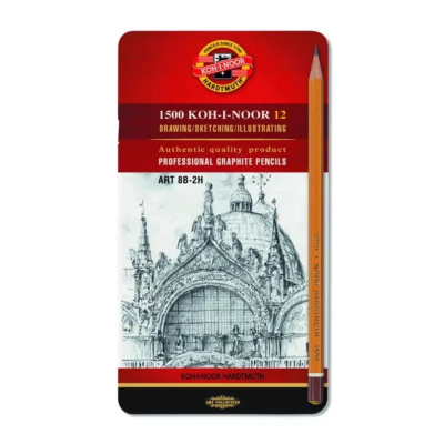 Sada grafitových ceruziek 1500 12 ks 8B-2H